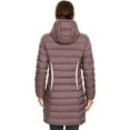 thumbnail image 4 of Women's Packable Puffer Coat - Lightweight Puffer Coat Hooded Long Puffer Coat Winter Warm Puffer Jacket with Metal Zipper (Coffee, XXL), 4 of 8