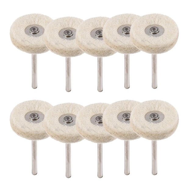10 Pcs 25Mm Installation Feutre Tampon de Polissage Ensemble de Broyeur de Perceuse Rotatif en T Poignée Rotative