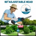 thumbnail image 3 of SPBTAR Cordless Hedge Trimmer, 2 in 1 Cordless Grass Shear & Shrubbery Trimmer, Lightweight Garden Tools with 2 Rechargeable Batteries & Charger for Hedge Cutting, Garden, Yards, Lawns, 3 of 8