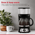 thumbnail image 2 of 5-Cup Programmable Coffee Maker, 25oz Drip Coffee Machine with Auto Brew Timer, Pause & Serve, Compact Design – Perfect for Home, Office & Dorm Use, Black, 2 of 6
