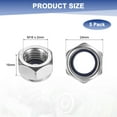 thumbnail image 3 of Uxcell 5-Pack Metric Nylon Insert Hex Lock Nuts, M16 x 2mm Thread 304 Stainless Steel Self-Locking Locknuts for Industrial, 3 of 7
