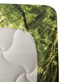 thumbnail image 3 of Ambesonne Jungle Fitted & Top Sheet Set with Shams, Foliage Misty Mountains, Yellow Green Blue, 3 of 4