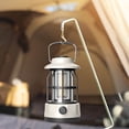thumbnail image 1 of Liquidation & Promo, Retro Camping Lantern, Portable Rechargeable LED, Dimmable 3 Modes, Weatherproof Plastic, For Outdoor/Garage, Emergency Power, Nightlight, Adventure Gear Hzhnb Under 10, 1 of 9
