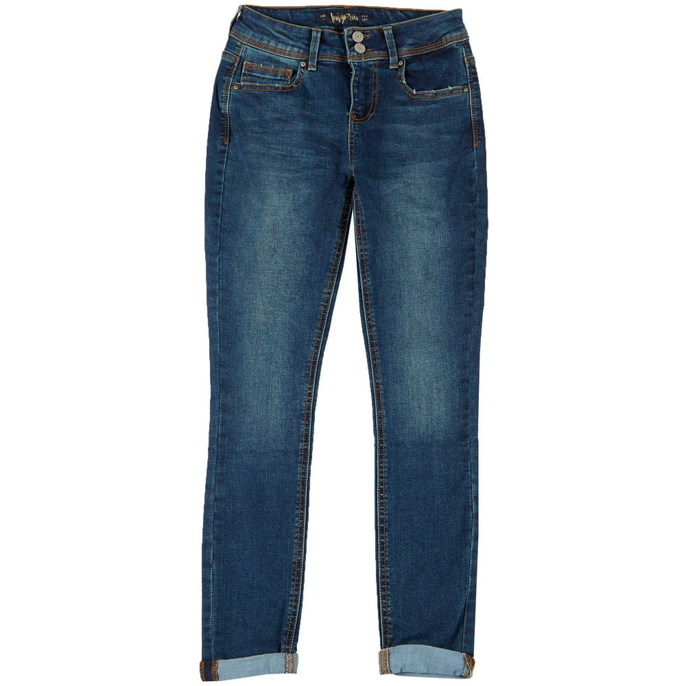 Indigo Rein - Indigo Rein Juniors Cuffed Skinny Jeans 7 Dark wash - Walmart.com - Walmart.com
