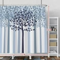 thumbnail image 2 of Baocicoo Abstract Blue Trees Shower Curtain Vintage Nature Forest Minimalism Art Style Modern Decorative Shower Curtains for Hotel Home Bathroom Polyester Waterproof Fabric with Hooks 72x72 Inches, 2 of 6