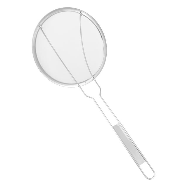 unbranded Cucharón Colador De Acero Inoxidable Para Freír Verduras Carnes Y Papas Color Plateado
