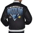 thumbnail image 2 of Men's Starter  Black Memphis Grizzlies Triangle Full-Snap Varsity Jacket, 2 of 3