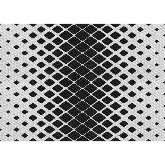 Ahgly Company Machine Washable Indoor Rectangle Transitional Black Area Rugs, 8' x 12'