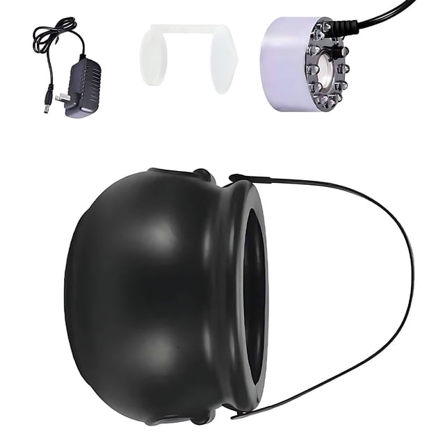 relayinert Plastic Energy-saving Multifunctional Halloween Witch Cauldrons Fog Maker For Efficiency silver US Plug 1Set