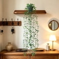 thumbnail image 2 of Hanging Artificial Pothos with Pot, Faux Trailing Green Vine Plant for Indoor Wall Shelf Home Decor, 2 of 6