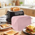 thumbnail image 3 of Light Pink Toaster Cover 4 Slice, Farmhouse Solid Pink Color Modern Art Dustproof Bakeware Oven Protector with Top Hook, Waterproof Small Kitchen Appliance Toasters Dust Cover, 12"x11"x8", 3 of 9