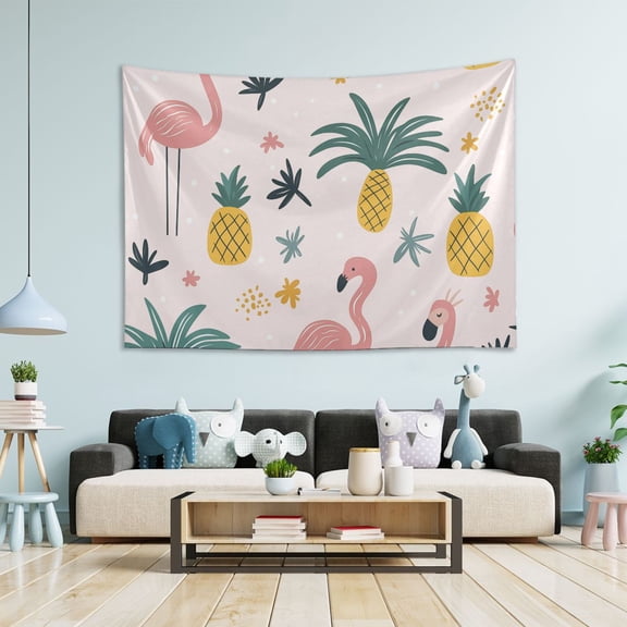 Yayeee Tapestry Wall Hanging for Bedroom 60" x 40" Living Room Home Wall Art Decor, Flamingo Pattern