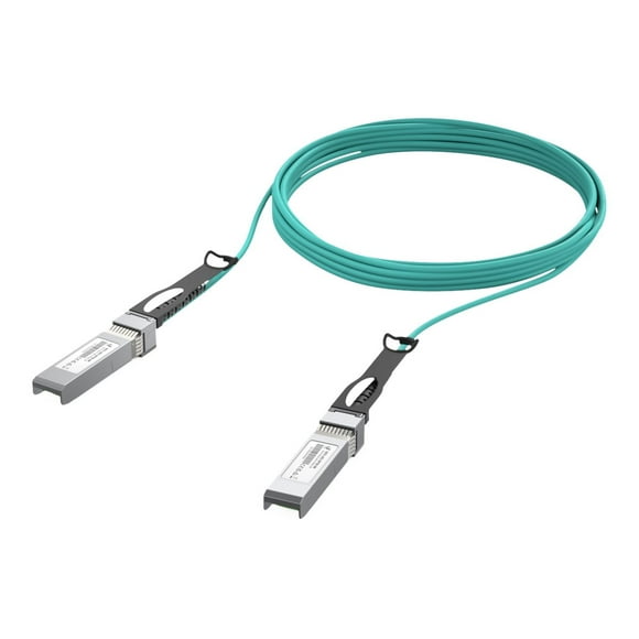Ubiquiti - Câble d'Attache Directe 10GBase-AOC - SFP+ à SFP+ - 5 m - 0.1 Po - Fibre Optique - Câble Optique Actif (AOC) - aqua