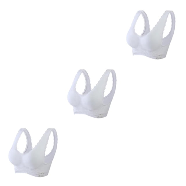 Sonducket Bralette sexy para mujer - Sujetador sin aros cómodo y transpirable para mujer Blanco 6XL 1 Type1 NO1