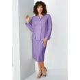 thumbnail image 4 of Roaman's Women's Plus Size Long Sleeve Shawl-Collar Jacket & Sheath Skirt Set – 2-Piece Suit, 4 of 4