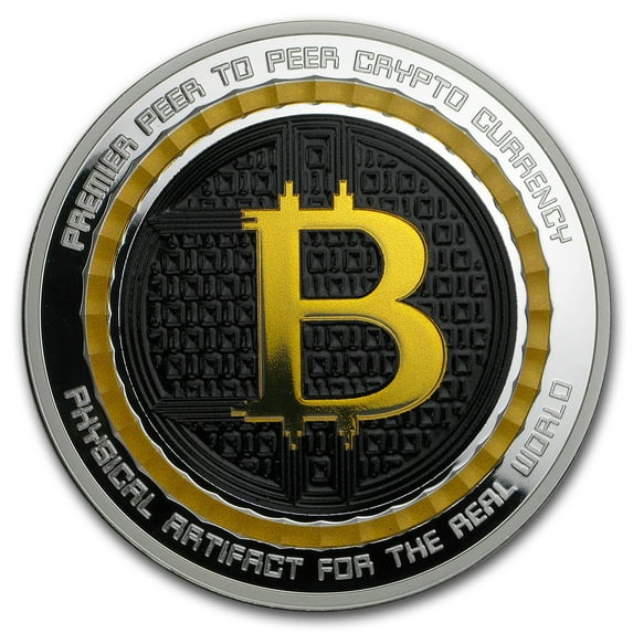 5 oz Silver Colorized Proof Round Bitcoin Value Conversion
