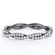 thumbnail image 1 of JeenMata Anillo de Bodas de Eternidad Trenzado con Diseño Pavé Forma Redonda de 0,5 Quilates, Chapado en Oro Negro de 18 K sobre Plata, 1 of 6
