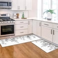 thumbnail image 4 of Anti Fatigue Kitchen Mats for Floor Set of 2, Black Boho Floral Kitchen Floor Mat, Non Slip Cushioned Kitchen Rugs Waterproof Memory Foam Kitchen Mat Comfort Standing Mat for Desk Laundry, 4 of 6