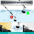 thumbnail image 7 of Arcwares Electric Spin Scrubber, Portable Rechargeable Cordless, Adjustable Handle, 7 of 7