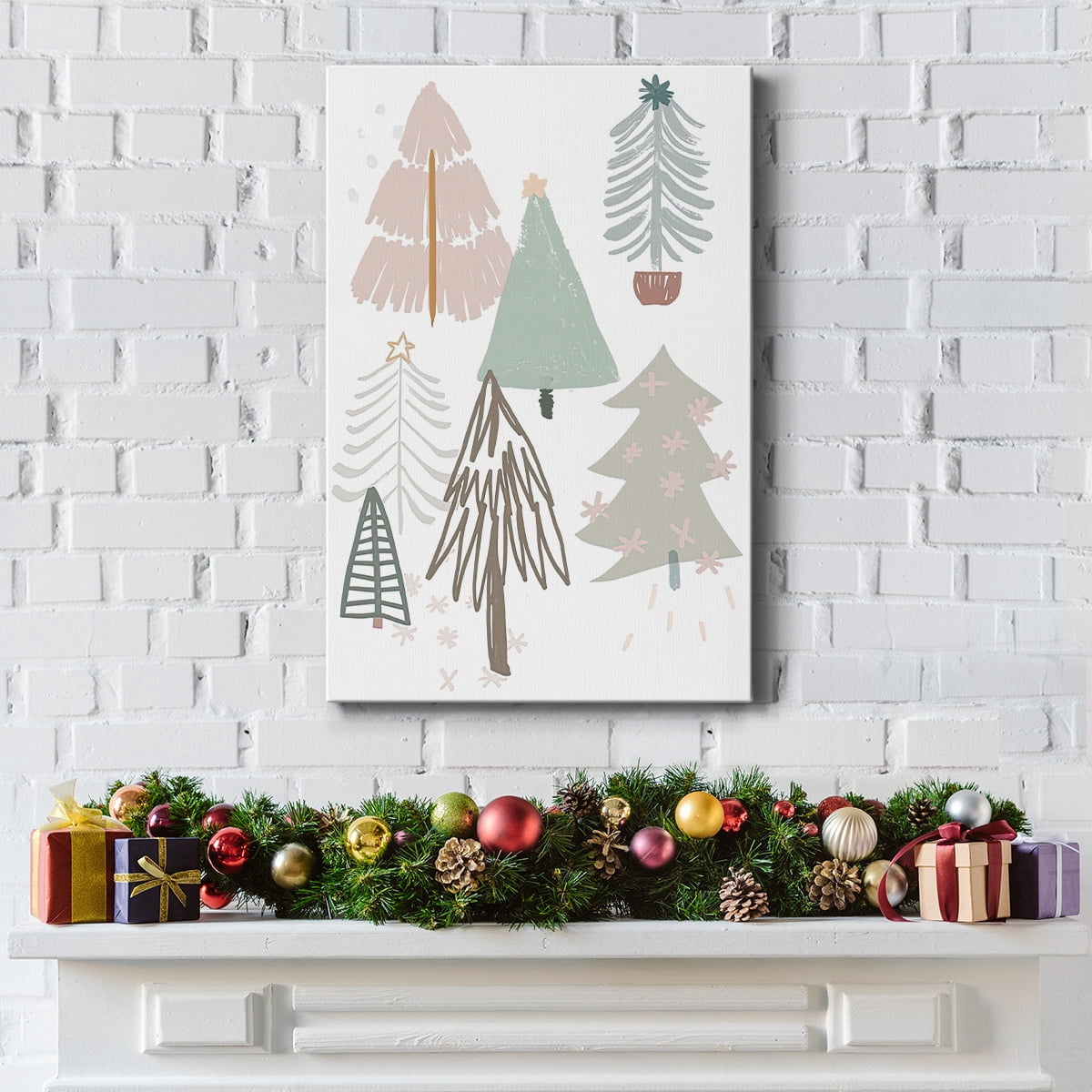Christmas Tree Sketchbook Collection B- Gallery Wrapped Canvas