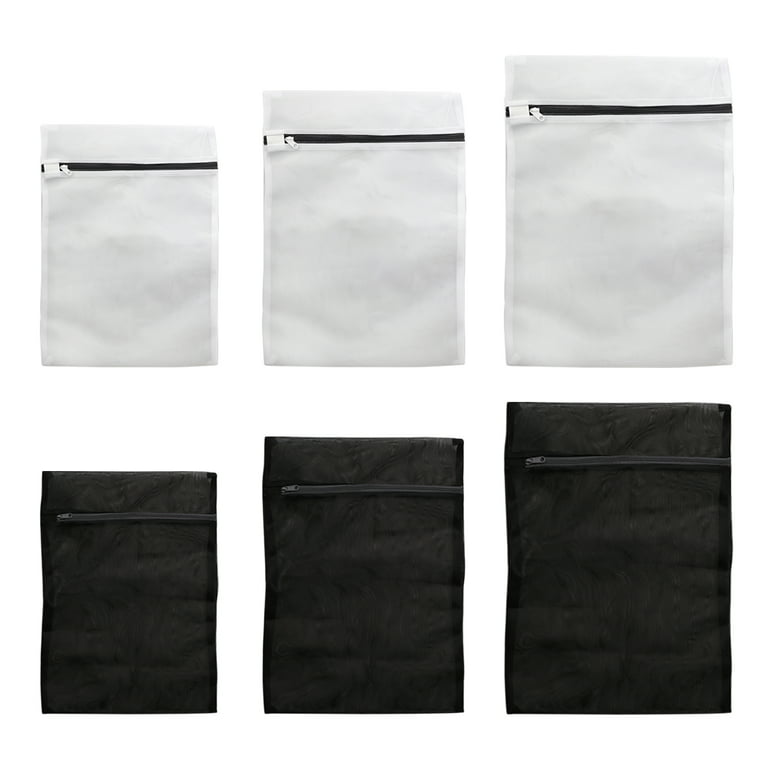 6pcs Laundry Bag Mesh Washing Bag Garment Bag Delicates Wash Bag (Black &  White) 