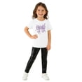 thumbnail image 6 of Bixock Toddler Girls Clothes Bow Print Short Sleeve Round Neck Tops and Elastic Waist Leggings Pants 2 Piece Set Summer Outfits Size 2-8Y, 6 of 6
