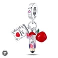 thumbnail image 1 of CHARM PLATA 925 LAPIZ,MANZANA, LIBRETA MAESTRA 858496, 1 of 2