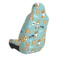 thumbnail image 2 of Wukai Cute Dogs Corgi Full Set Car Seat Covers with Soft Padding Universal Auto Front Seats Protector and Cushion Mat, 2 of 5