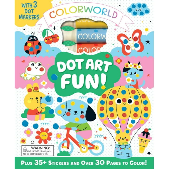 ColorWorld: Dot Art Fun!: Plus 35  Stickers and over 30 Pages to Color!, 64 pages (Hardcover)