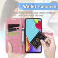 thumbnail image 5 of Samsung Galaxy A52 Wallet Case for Women,3D Butterfly Slim Flip PU Leather Phone Case Magnetic Closure for Credit Card Slots Holder Cover for Samsung Galaxy A52s/A52 HZD Rhinestone Pink, 5 of 8