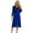 Blue, variant on Women's Nightgowns Long Sleeve Lace V Neck Front Slit Sleepshirts Knee Length House Dress Fall Winter Soft Nightdress, Red S