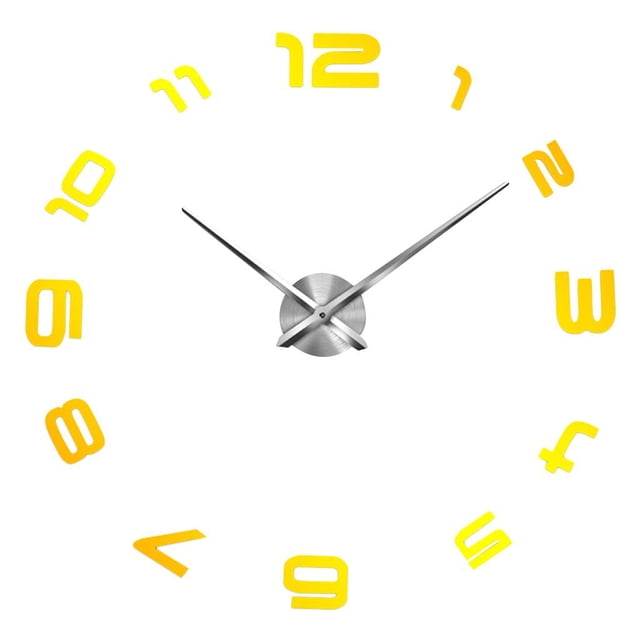 Reloj de pared 3D DIY, reloj de pared sin marco acrílico moderno decoración para hogar DIY para sala de dormitorio 14 Macarena Reloj de pared decorativo de cuarzo