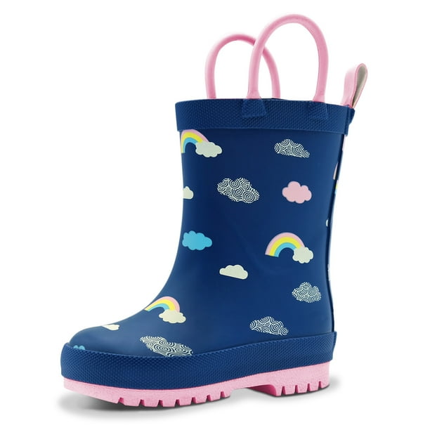 Jan & Jul Little Girl Rain Boots (Rainbow, Size 10 Little Kid
