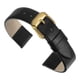 thumbnail image 1 of Correa de Cuero Uxcell, Correa de Reloj de Cuero Lisa y Plana para Hombres y Mujeres, Negro, Tono Dorado, 20mm, 1 of 7