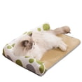 thumbnail image 1 of Cama autorefrescante de verano para perros y gatos, sofá cama duradero para perros y gatos, acogedora y fresca cama de ratán para cachorros y gatos con base antideslizante., 1 of 6