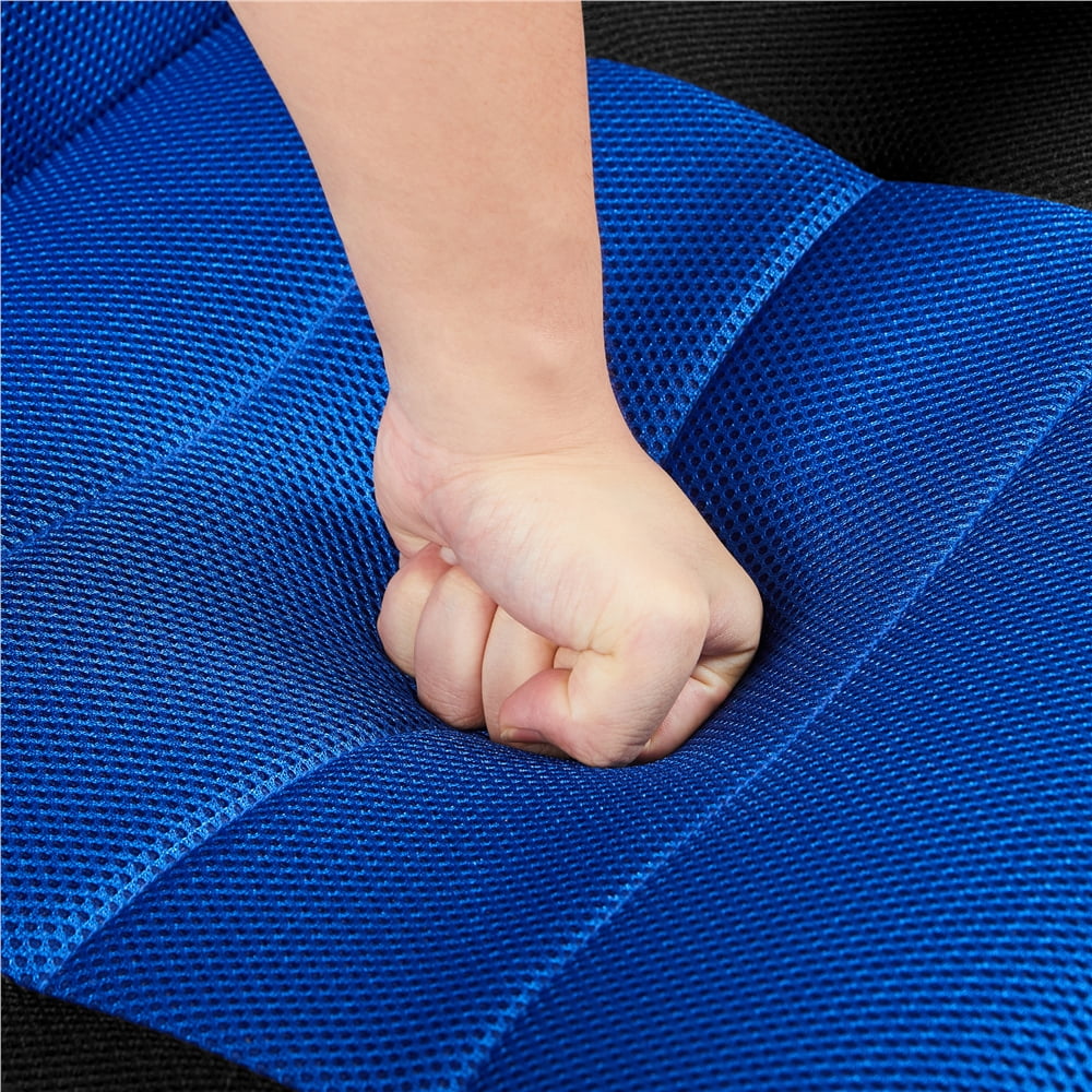 Yaheetech Swivel Floor Gaming Chair with Adjustable Backrest, Black/Blue