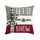 thumbnail image 1 of Funda de cojín navideña roja con diseño de árbol de Navidad y copos de nieve. Funda de cojín para sofá. Núcleo no incluido. Regalos para hombres. Regalos para mujeres. Cojines decorativos., 1 of 1