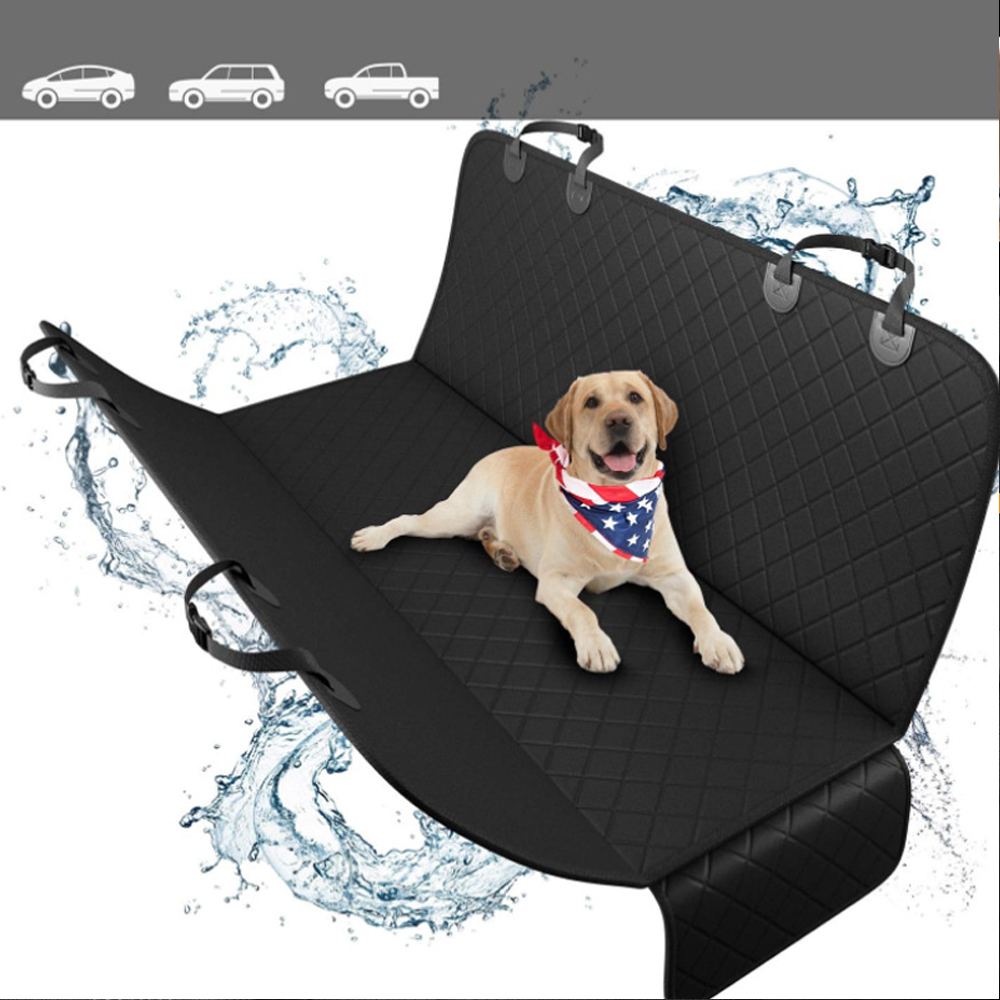 COWIN Dog Back Seat Cover, Waterproof Hammock, 54" x 58", Black photo 2