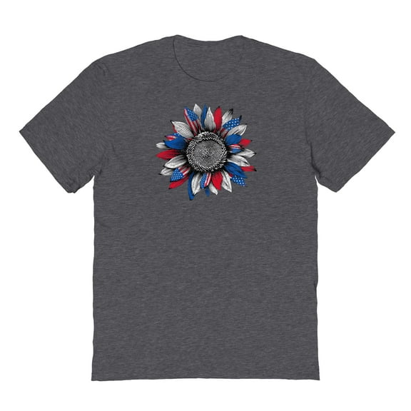 Americana Americana Sunflower Graphic Dark Heather Men's Cotton T-Shirt