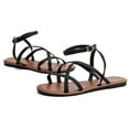 thumbnail image 4 of DADAWEN Women Ankle Strap Sandals Flat Thin Summer Casual Black7 US, 4 of 4