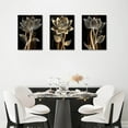 thumbnail image 3 of Gold Lines Flowers Canvas Wall Art, Modern Black and Gold Floral Painting Pictures Luxury Wall Decor Posters Print Artwork for Living Room Bedroom Home Decor (only canvas), 3 of 6
