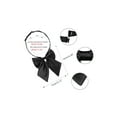 thumbnail image 2 of INSPIRE CHIC Women's Pre-tied Bowknot Adjustable Neck Strap Cute Bowtie 2 Pcs Black&White, 2 of 6