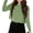 Army green, variant on Women Long Sleeve Crop Tops Loose Crew Neck Drop Shoulder Casual Basic Tees