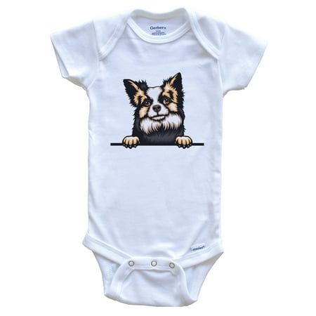 

Long Haired Chihuahua Dog Breed Cute One Piece Baby Bodysuit v2 3-6 months white
