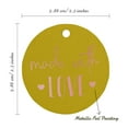 thumbnail image 6 of Inkdotpot Made With Love Text Bottle Tag Real Rose Gold Foil Favor Hang Tags 100 Pack, 6 of 6