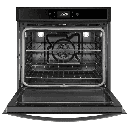 Whirlpool - 30" Built-In Single Electric Convection Wall Oven - Black stainless steel