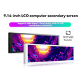 thumbnail image 3 of 9.16 Inch IPS USB 9Pin Type-C Secondary Screen Case CPU GPU RAM Computer Monitoring USB Display Chassis 1920x480 B,1 * USB Secondary Screen,White, 3 of 5