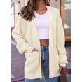 thumbnail image 4 of Womens Oversized Cardigan Soft Knit Cardigan Sweater with Pockets L, 4 of 6