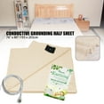 thumbnail image 2 of Grounding Sheet Earthing Half Sheet Conductive Earthing Mat with Copper Cord for Better Sleep and Boost Your Health 3 Sizes By BOOBEAUTY, 2 of 8