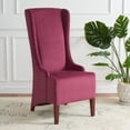 thumbnail image 2 of SAFAVIEH Becall Transitional Cotton Solid Dining Parsons Chair, Bordeaux, 2 of 15